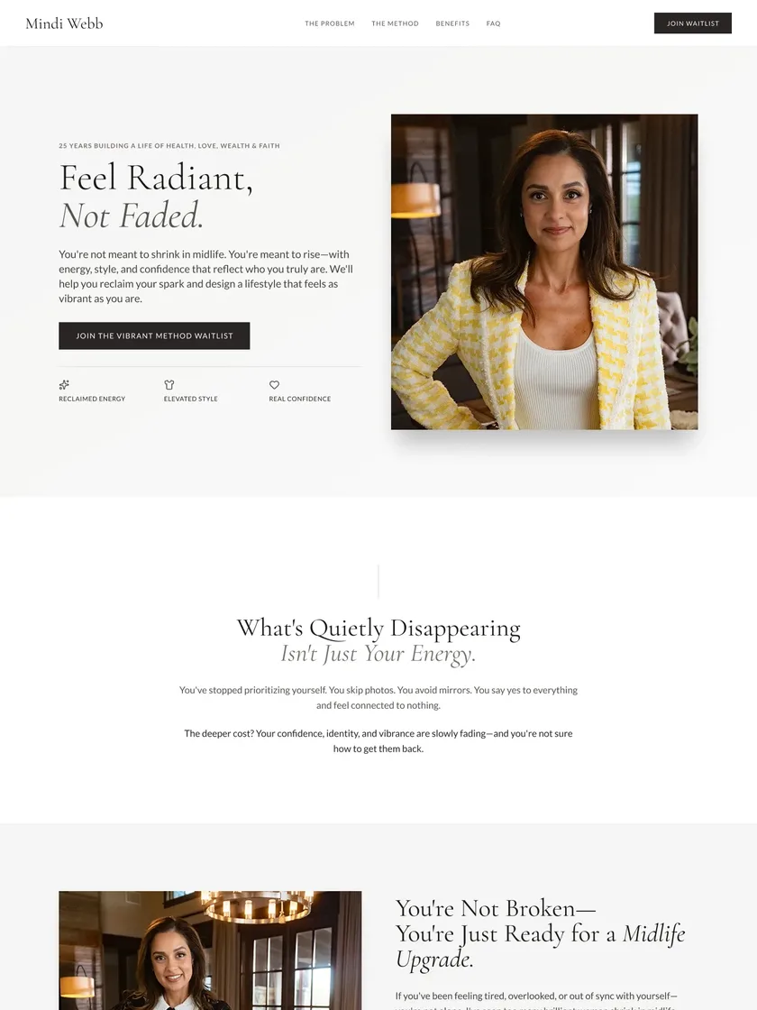 Mindi Webb website design
