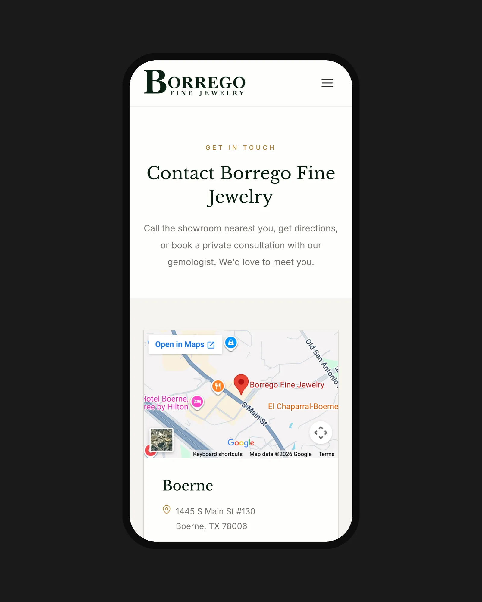Borrego Fine Jewelry capture